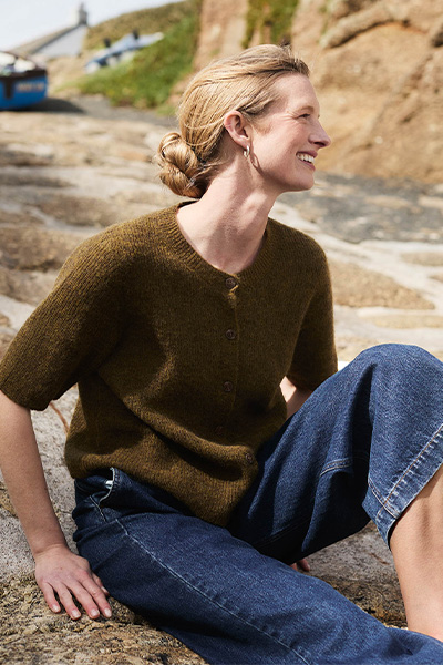 Alpaca Blend Short Sleeve Top