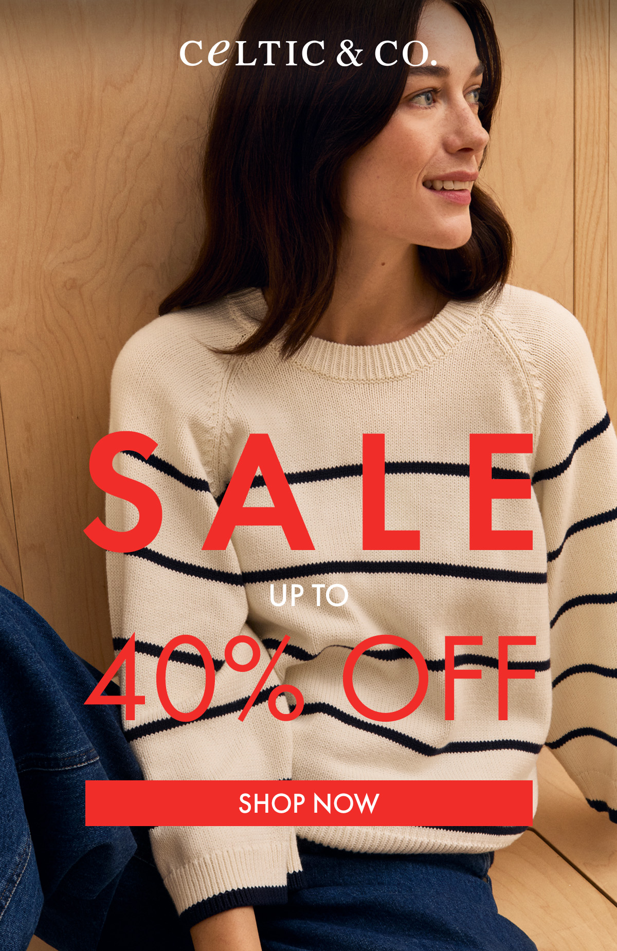 Raglan Crop Sleeve Crew Jumper