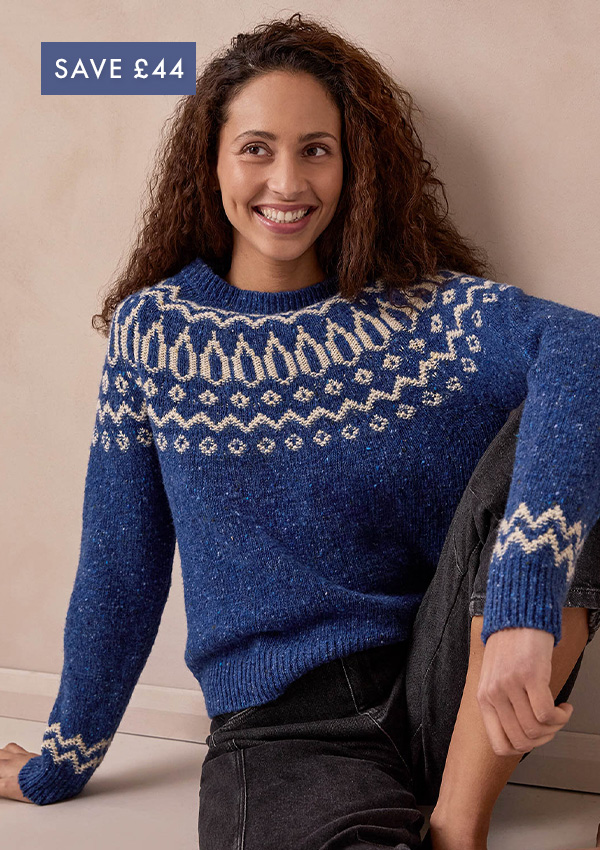 Donegal Two Tone Fair Isle Jumper