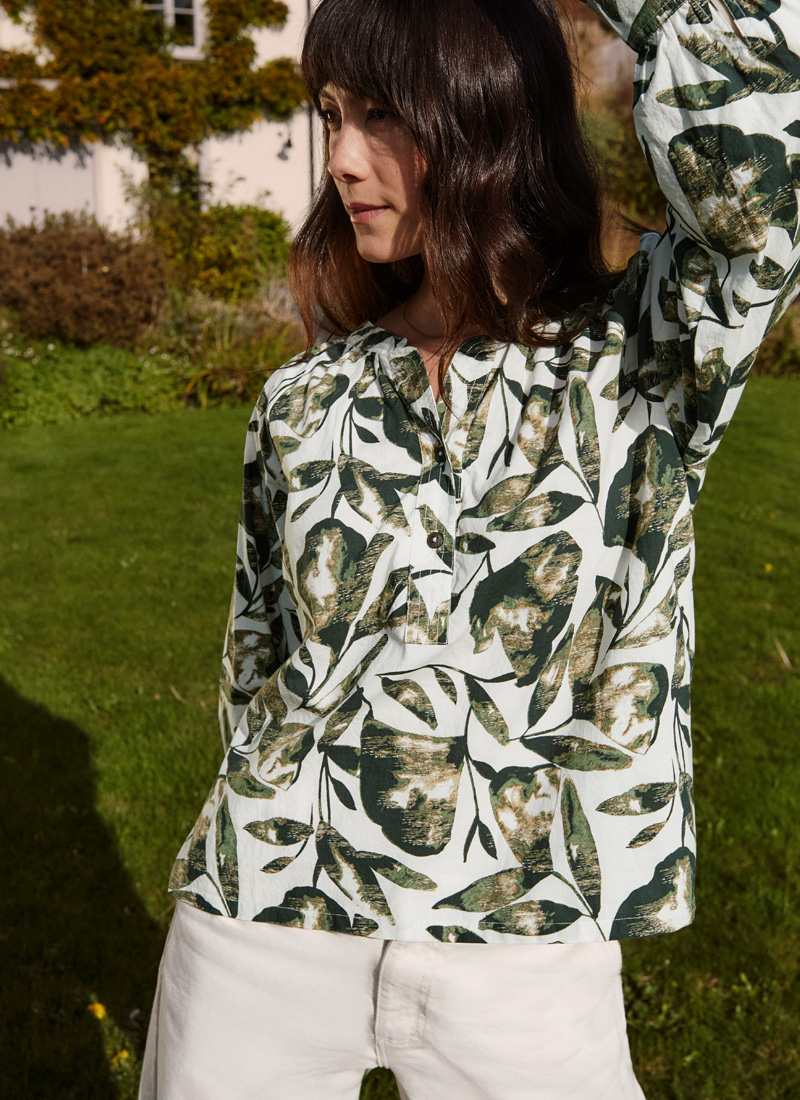 Gathered Woven Blouse
