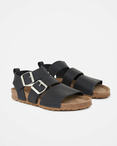 Triple Strap Sandals (navy)