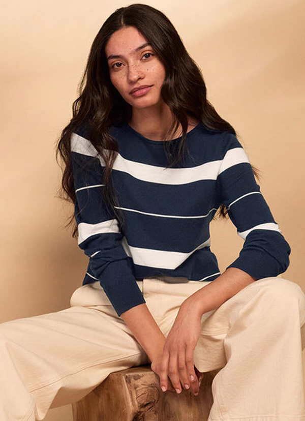Merino Fine Knit Boat Neck Jumper 