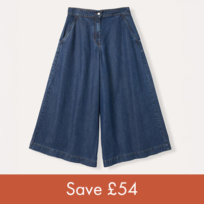 Drape Denim Culottes
