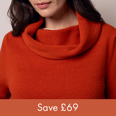 Supersoft Slouchy Cowl Neck Jumper