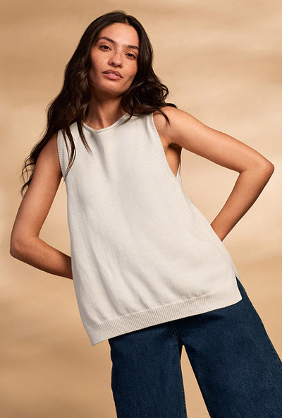 Organic Hemp Supima Cotton Blend Vest Top