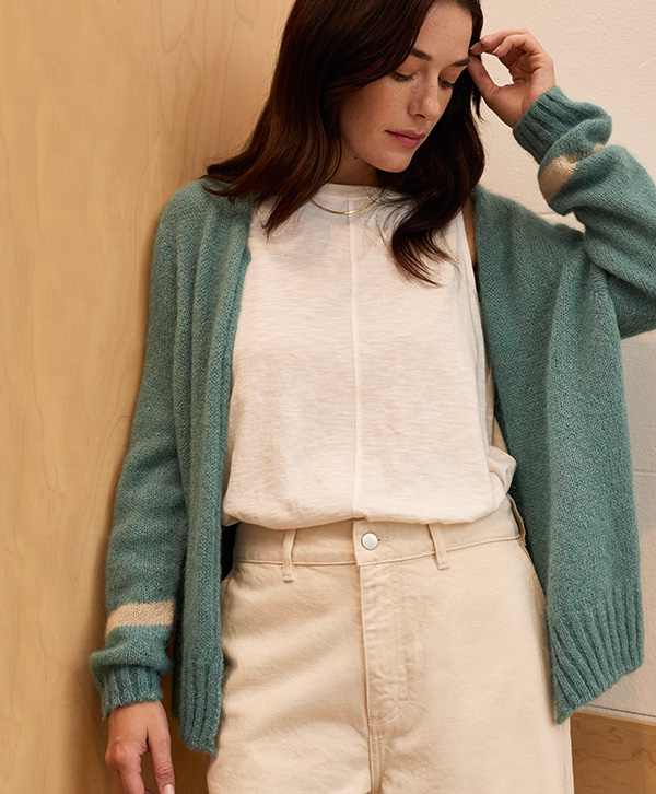 Alpaca / Cotton Slouch Cardigan