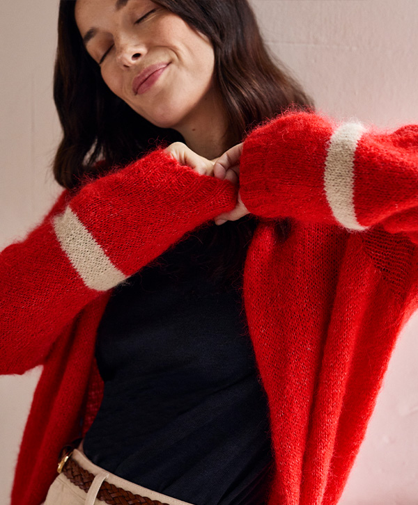 Alpaca / Cotton Slouch Cardigan