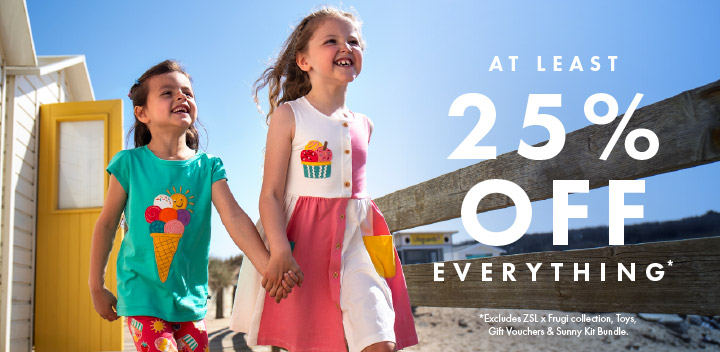 At least 25% off everything