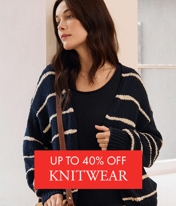 Up to 40% off knitwear