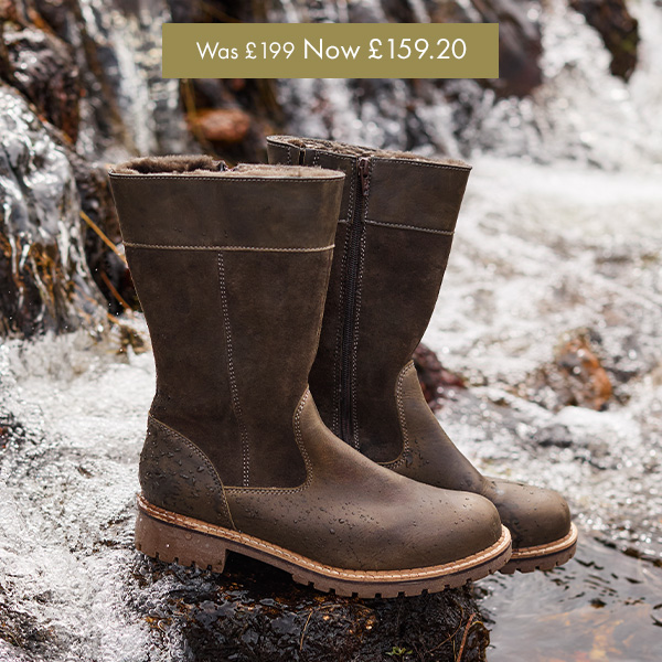 Waterproof Sheepskin Lined Calf Boots