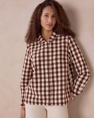 Gingham Button Through Shirt