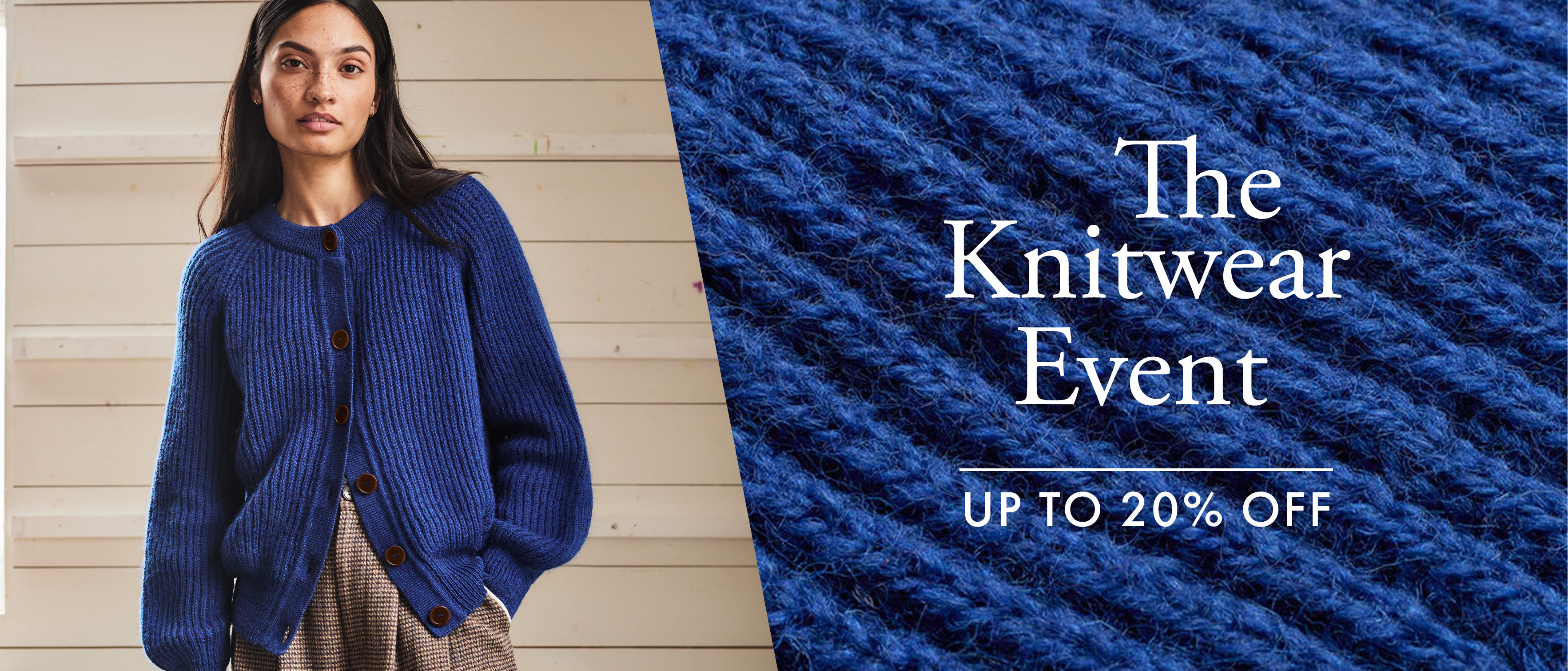 Up to 20% off knitwear