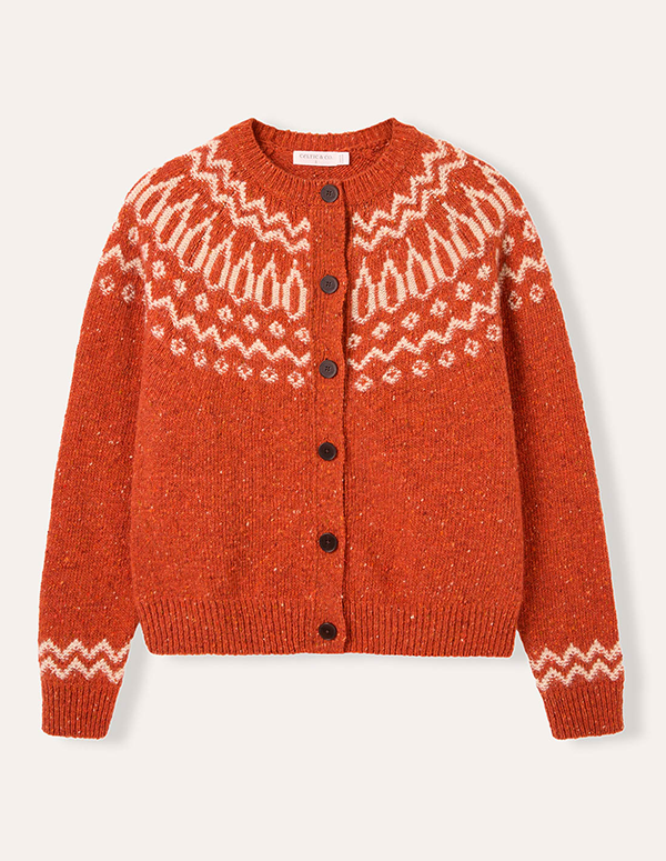 Donegal Two Tone Fair Isle Cardigan