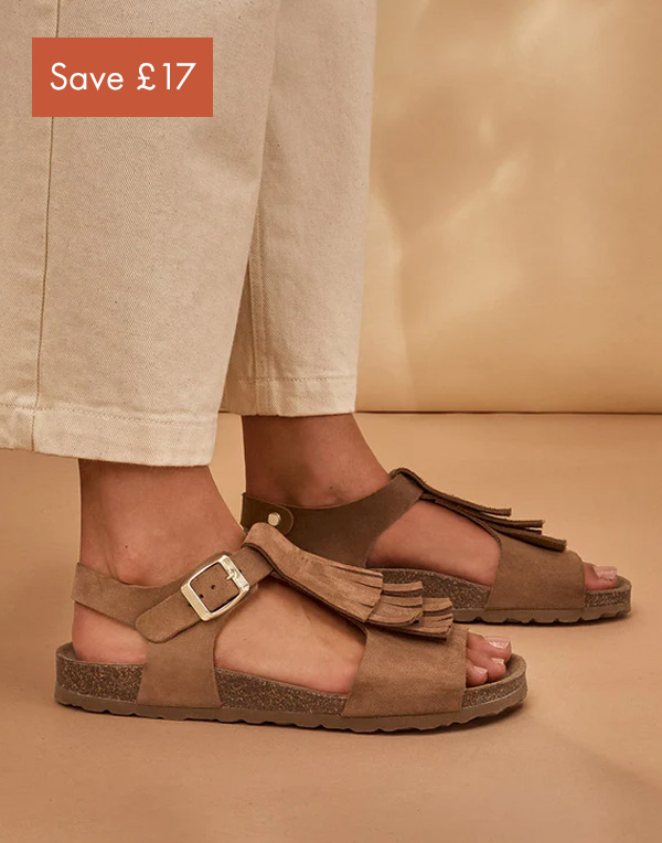 Fringe Suede Sandals