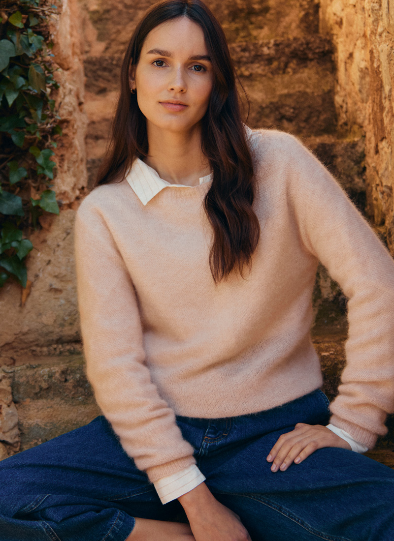 Alpaca Blend Gauzy Jumper (peony)