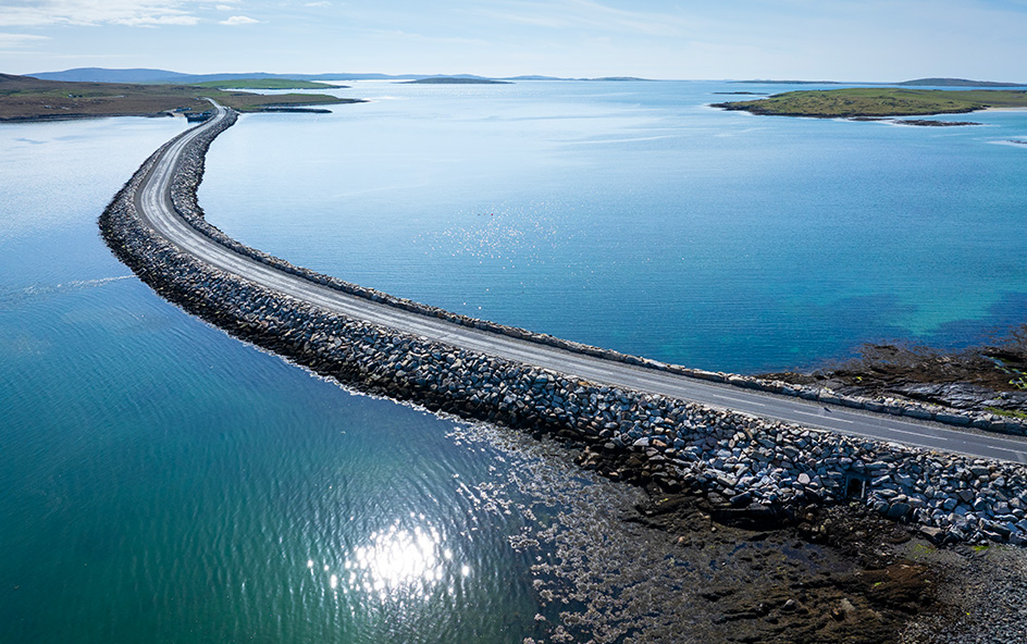 Bridge crossing water