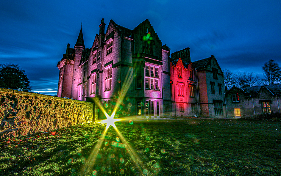 Illuminated castle