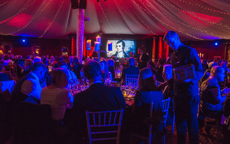People seated at a Burns supper