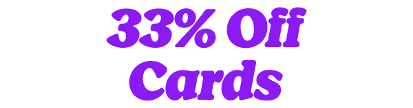 33% off cards