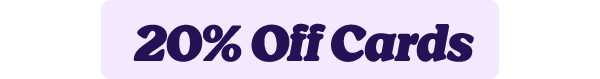 20% off cards