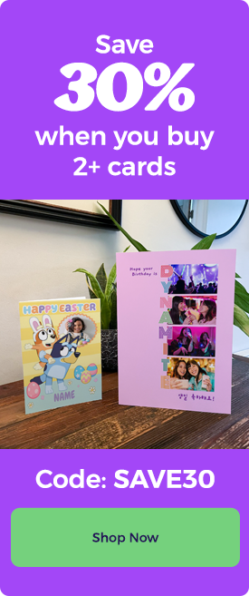 30% Off 2 or more cards - use code: SAVE30
