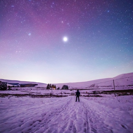 The planet Jupiter in the night sky, Ballindalloch. © Andrew Allan