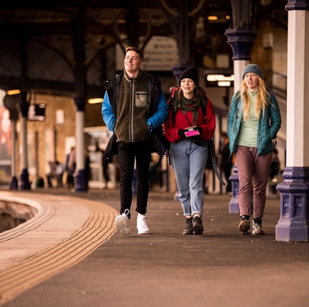 Visitors at Perth Railway Station. Perth and Kinross Council / Fred Murray ©