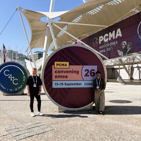 Rory and Marios at PCMA Convening EMEA 2026.