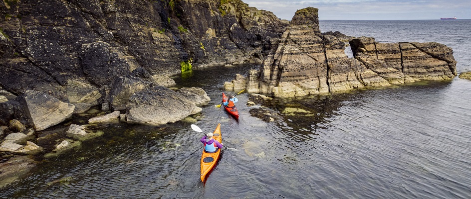 Sea Kayaking, Shetland. Credit Promote Shetland and Euan Myles