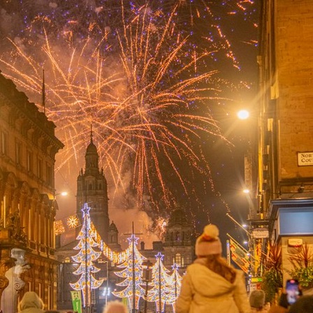 People enjoy the Christmas Fair, George Square, Glasgow. © Glasgow Life / Paul Watt