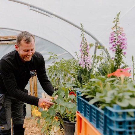 Staff tend to produce in the Peebles Hydro Greenhouse, Scottish Borders. © VisitScotland / Connor Mollison