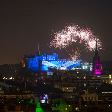 Edinburgh Castle fireworks.