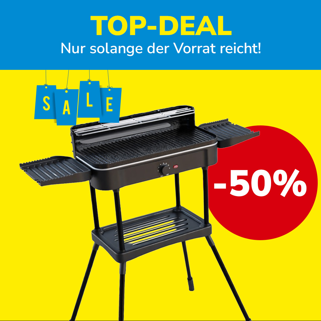 Livington AnywhereGrill elektrischer Stand- & Indoorgrill