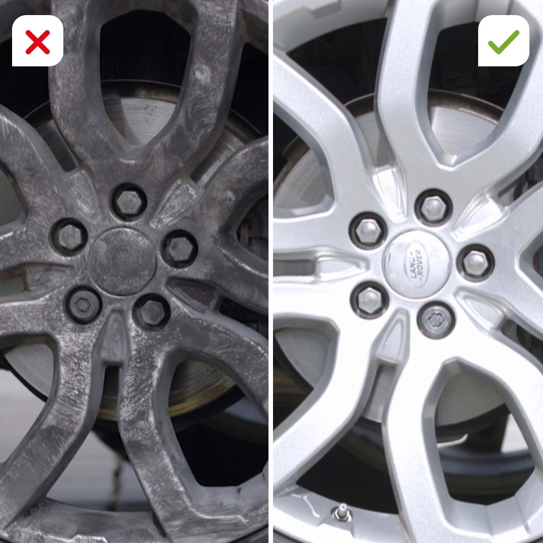 Für alle Oberflächen - sogar Aluminium- und Chromfelgen