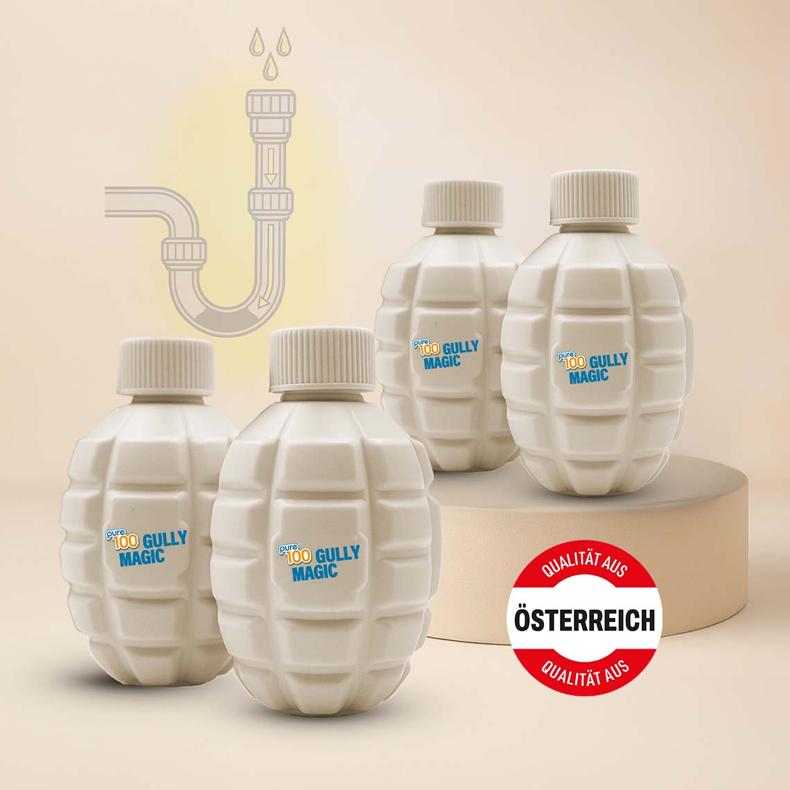 GullyMagic hochwirksames Abflussreiniger-Granulat 2+2 GRATIS