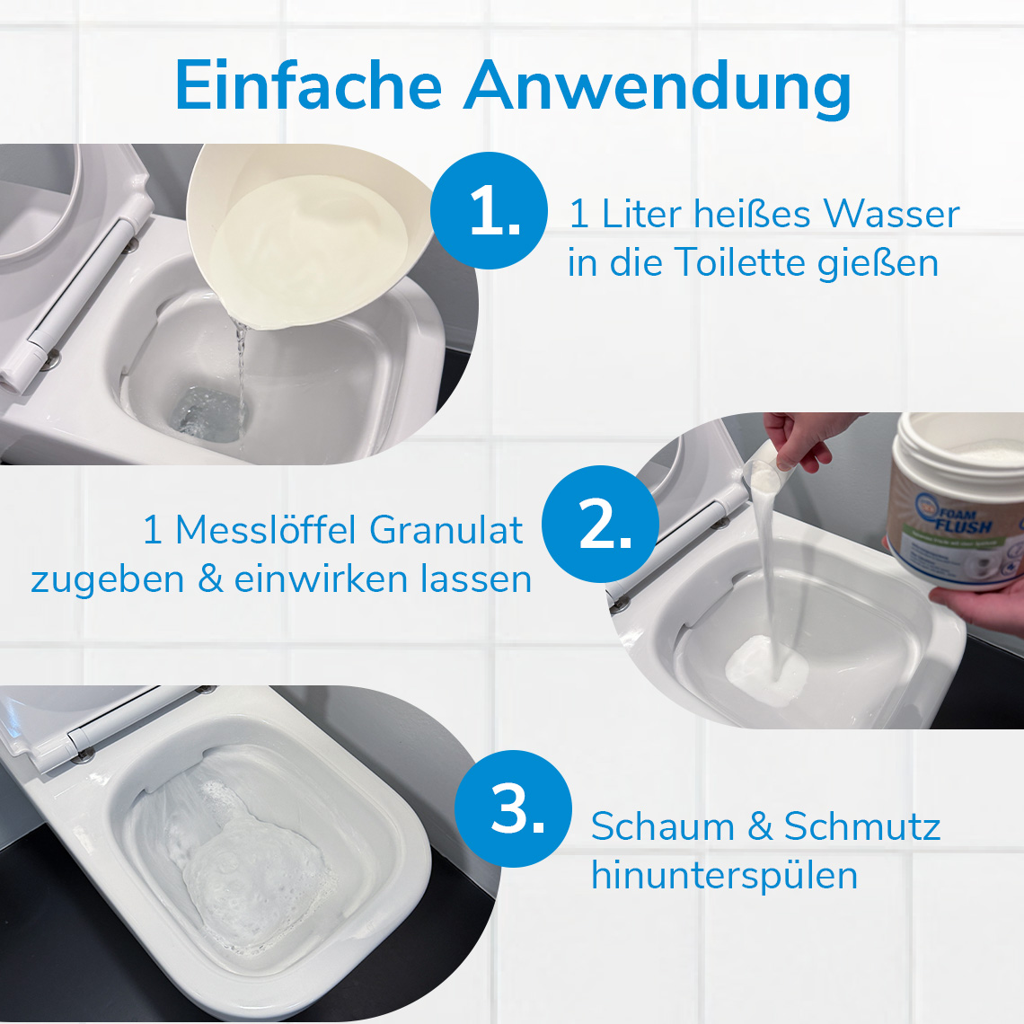 Pure100 FoamFlush WC-Schaumreiniger 500 g 1+1 GRATIS