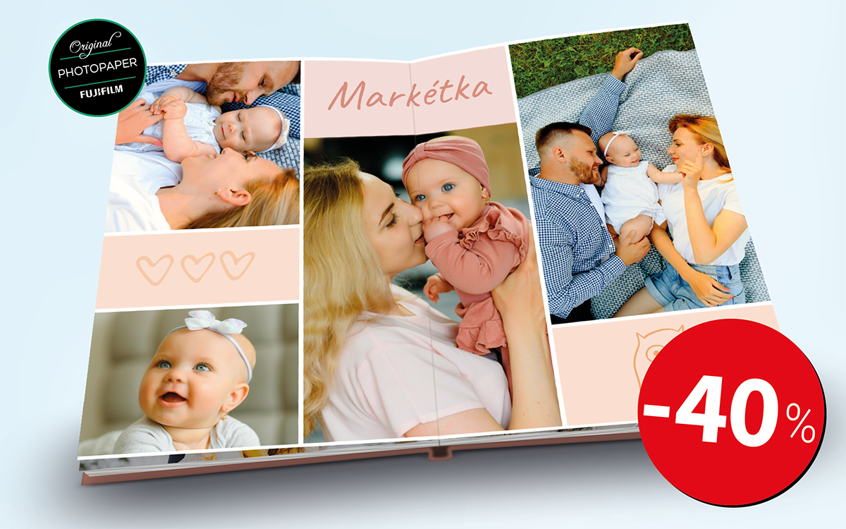 deLUXE Fotokniha pevná, cca A4 na výšku
