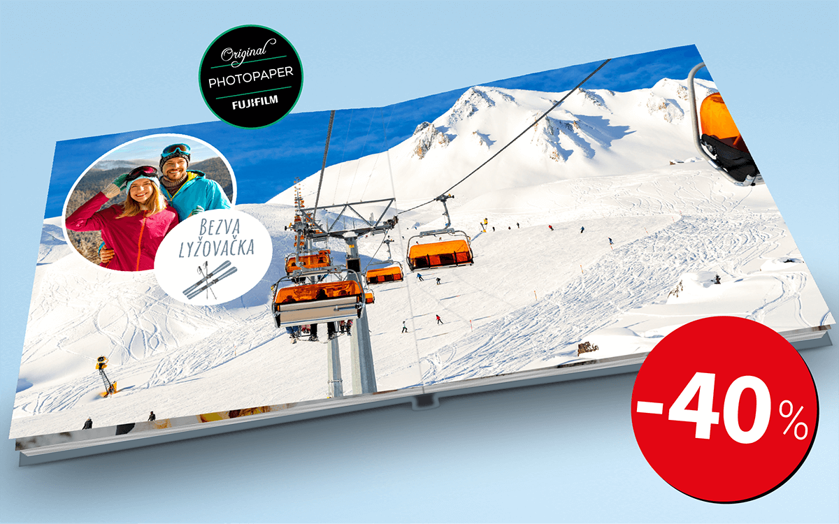 -40 % deLUXE Fotokniha pevná, cca 30 x 30 cm