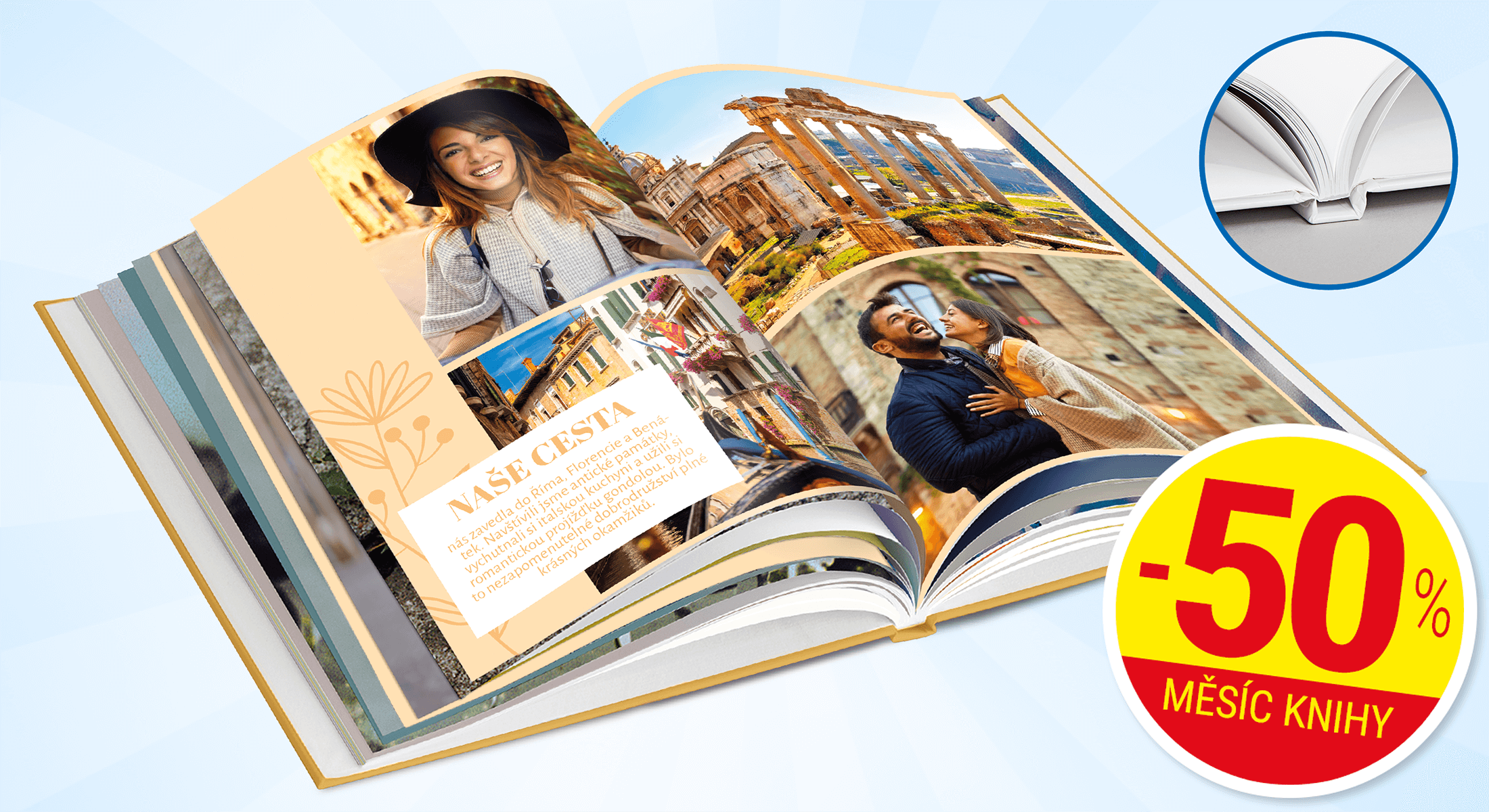 -50 % Fotokniha pevná, cca A4 na výšku