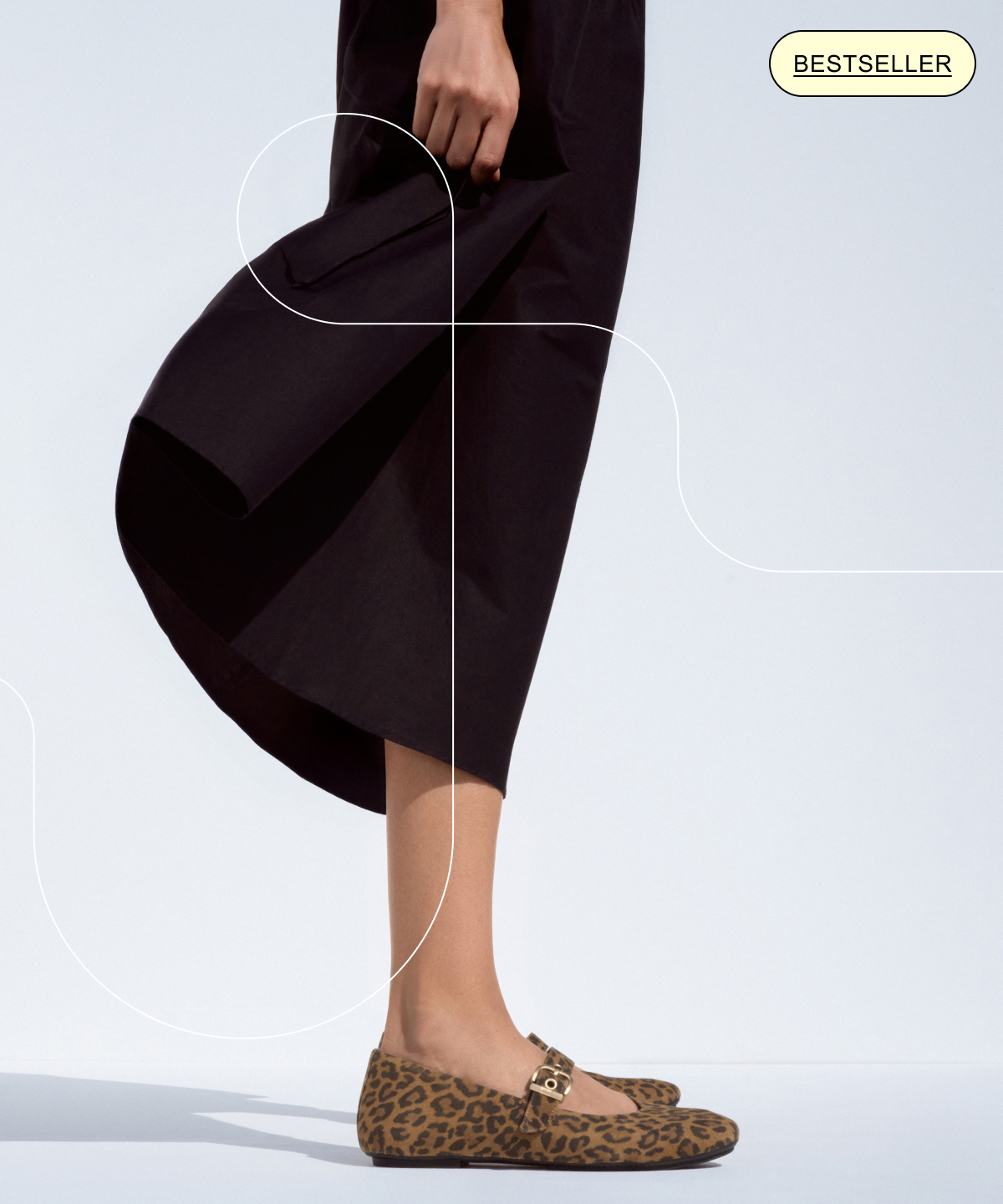 DELICATO Suede Mary Janes - Leopard Print