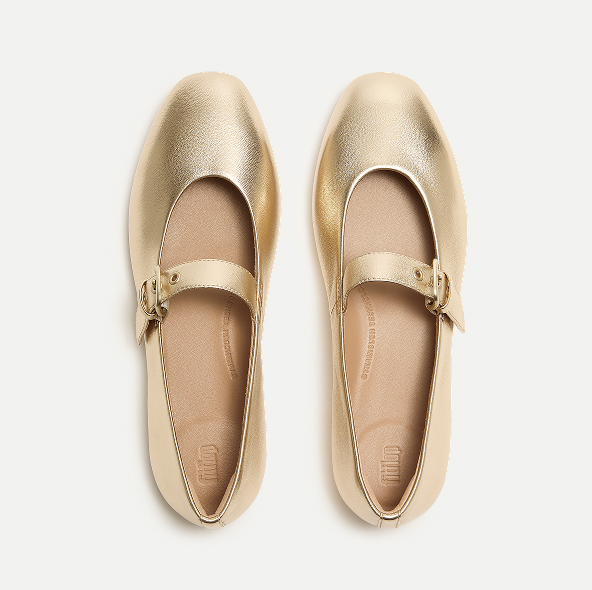 DELICATO Denim Mary Janes Platino