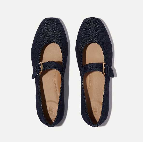 DELICATO Denim Mary Janes Denim