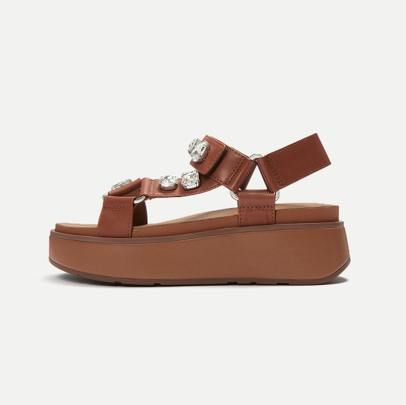 GEN-FF Max Ultra-Jewel Leather Back-Strap Sandals
