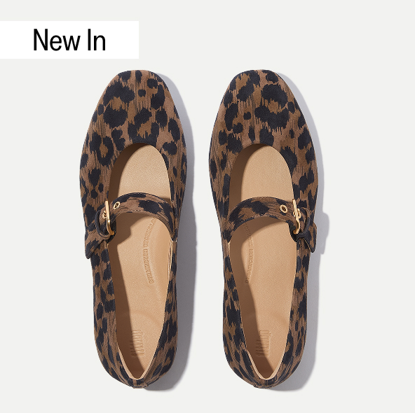 DELICATO Leopard Suede Mary Janes Image