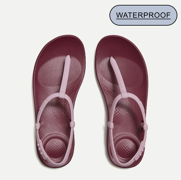 IQUSHION Splash T-Bar Sandals - Lilac/Merlot