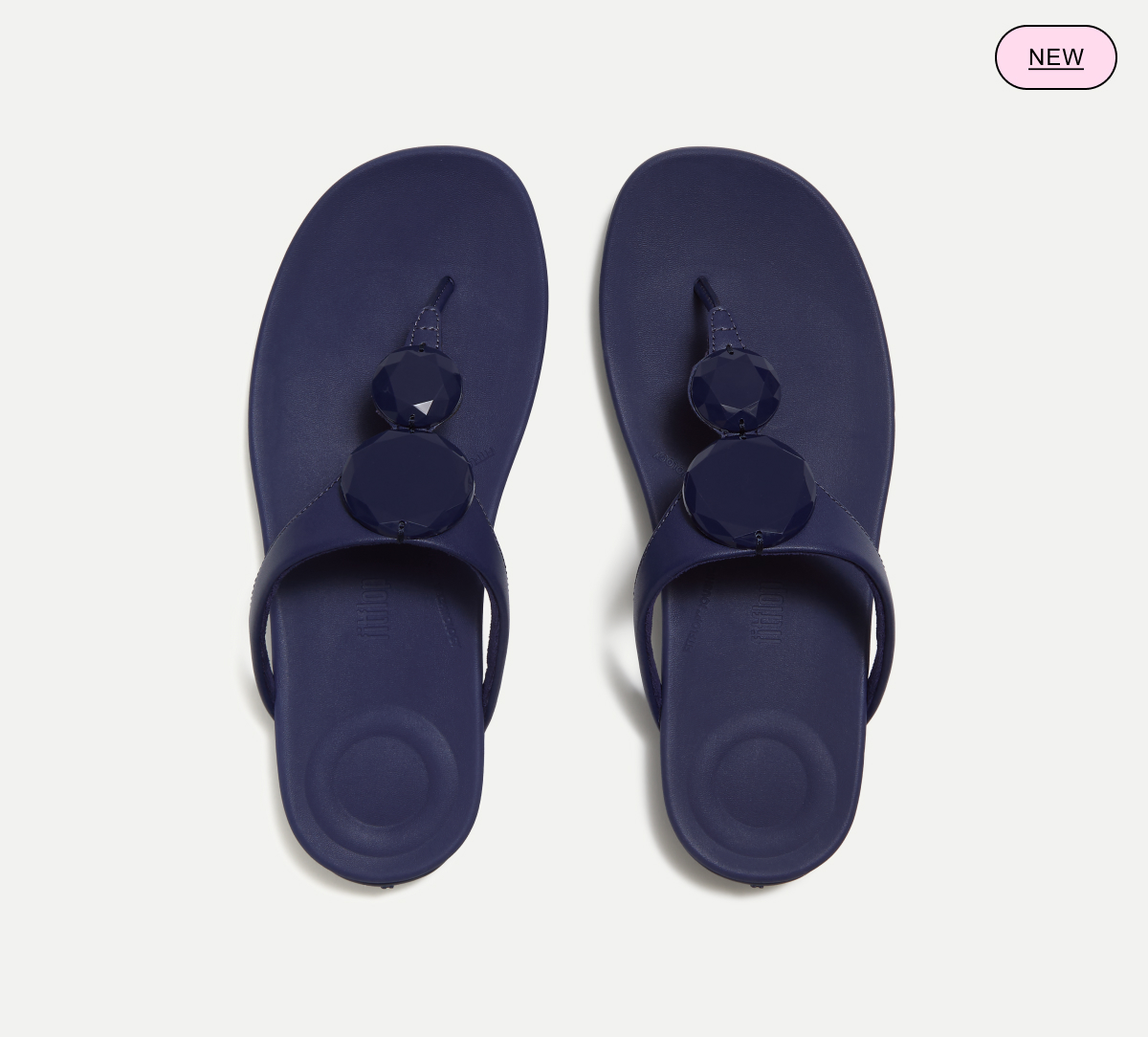 SOLAY Toe-Post Sandals - Deep Blue