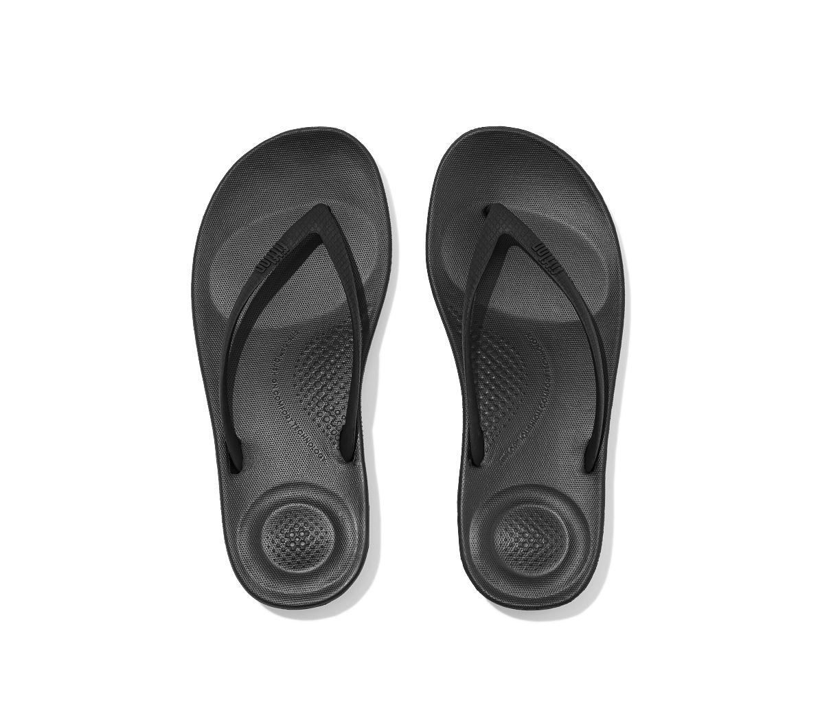 iQUSHION Ergonomic Flip-Flops - All Black