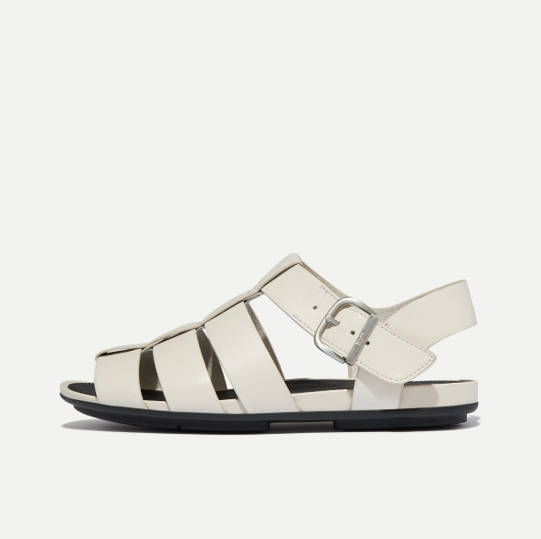 GRACIE Leather Fisherman Sandals Paris Beige