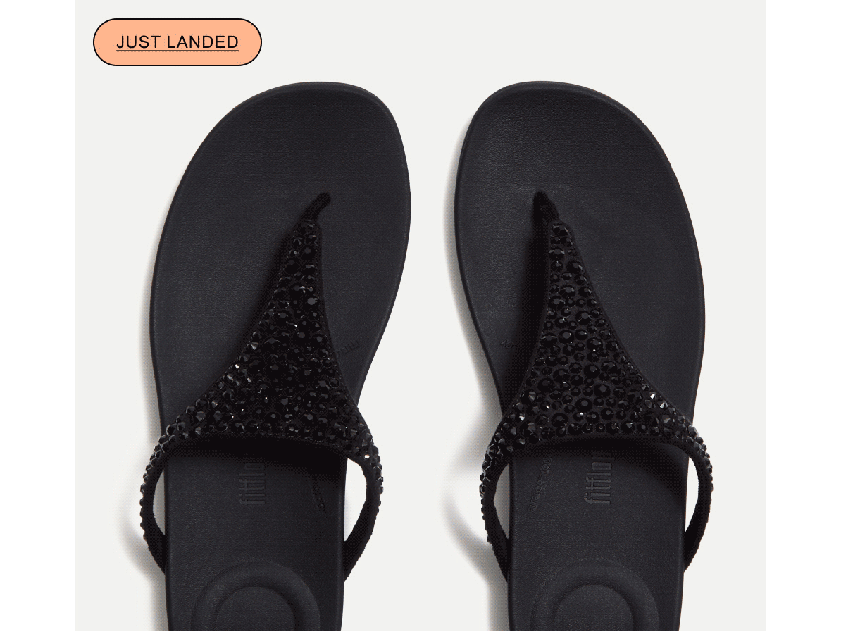 SOLAY Mixed-Crystal Toe-Post Sandals