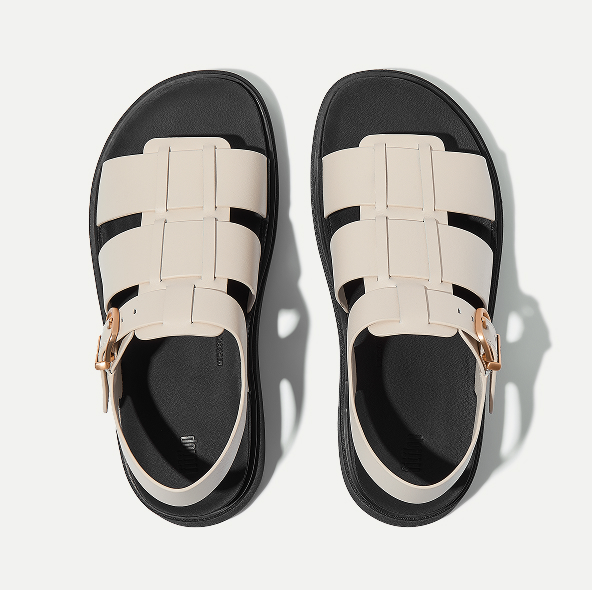 GEN-FF Leather Fisherman Sandals Paris Beige